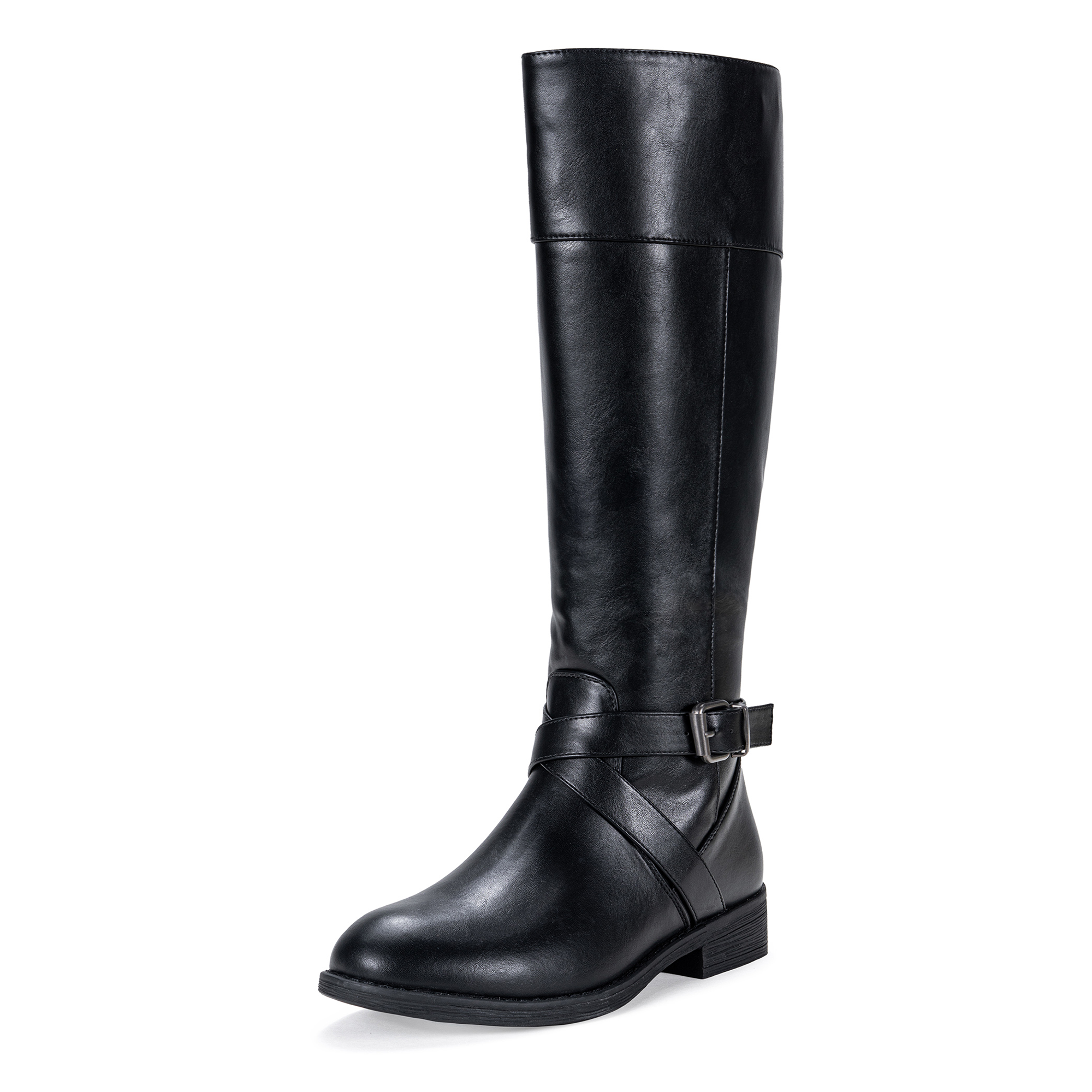 Vepose Women's 948 Riding Boots Knee High Boots+Buckle Calf Boot