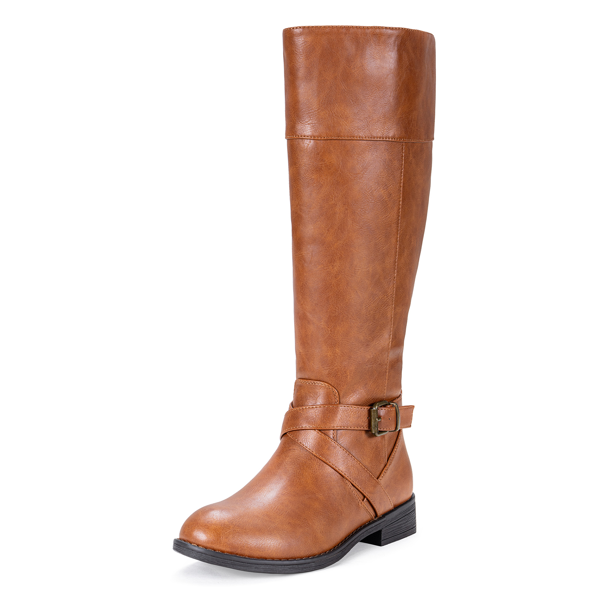 Vepose Women's 948 Riding Boots Knee High Boots+Buckle Calf Boot