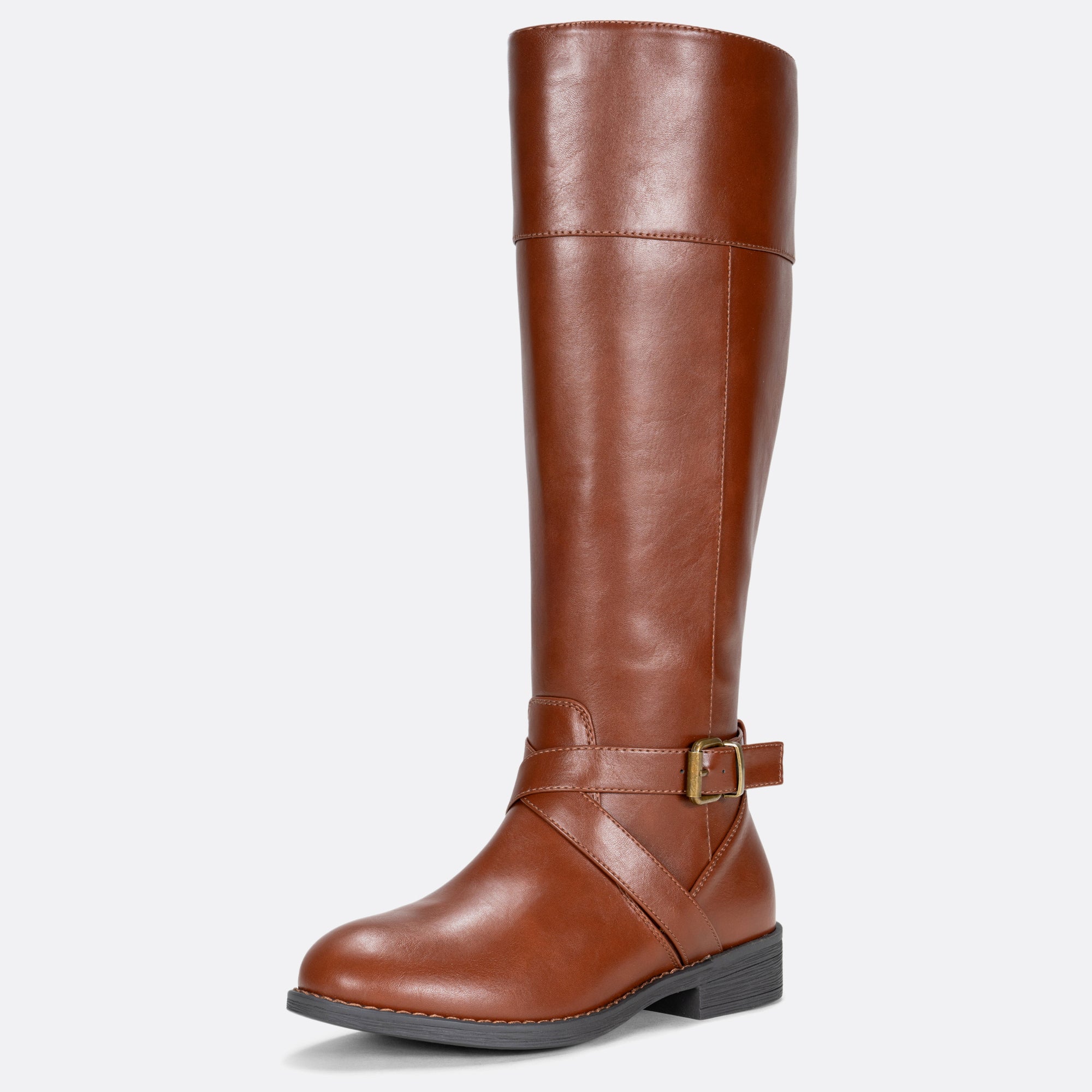 Vepose Women's 948 Riding Boots Knee High Boots+Buckle Calf Boot