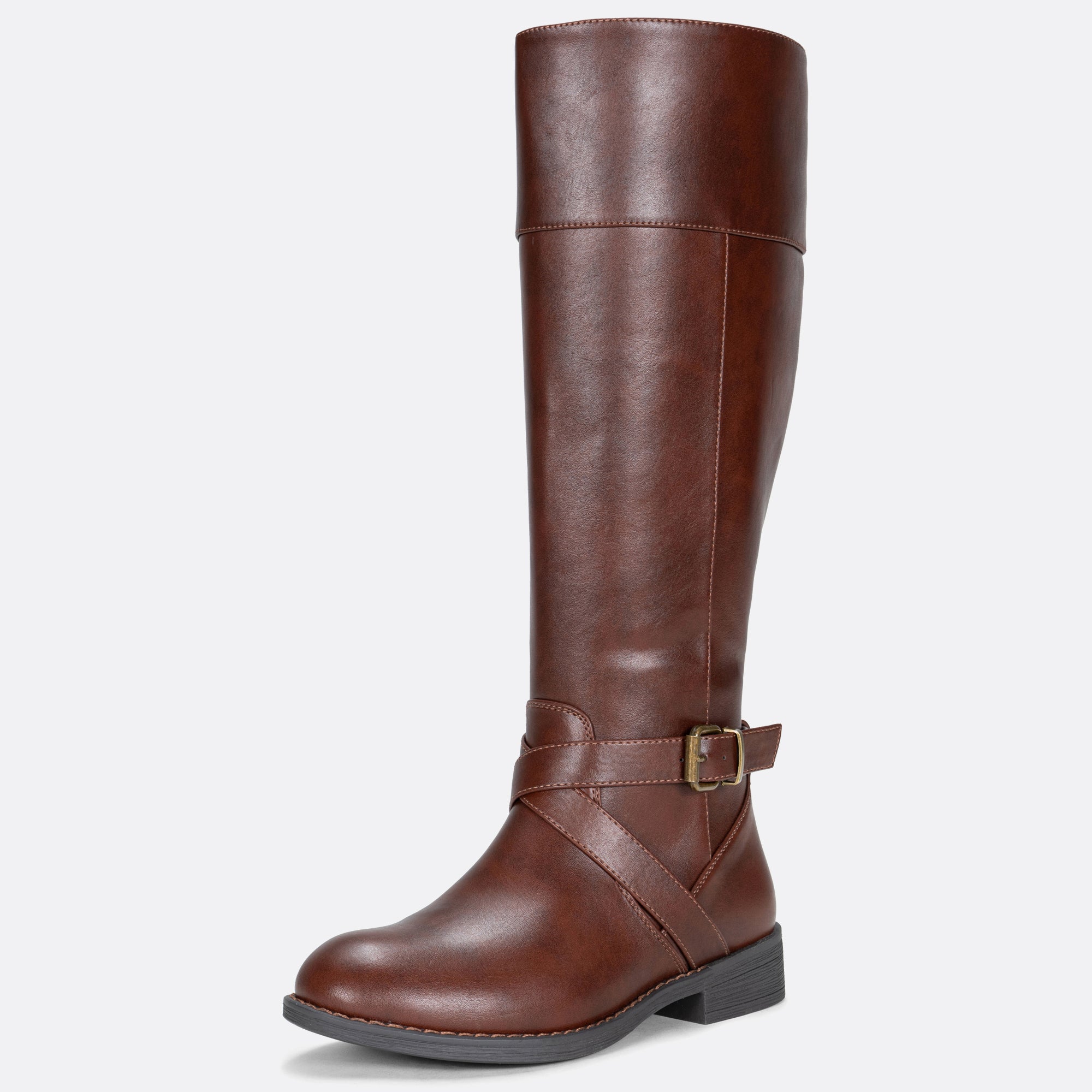 Vepose Women's 948 Riding Boots Knee High Boots+Buckle Calf Boot
