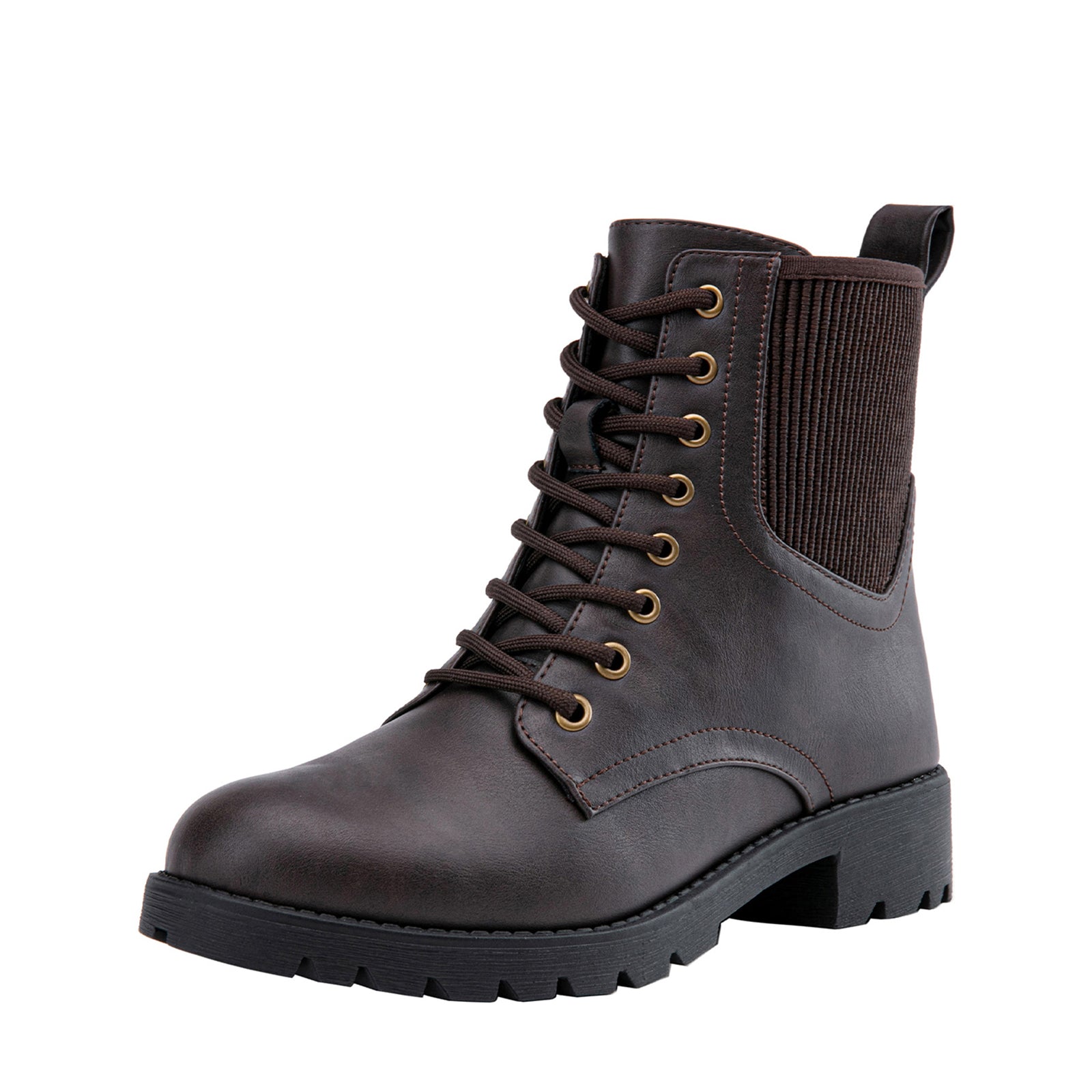 Vepose Womens' 916+919 Ankle Boots Combat Boots Lace-up Booties with Inside Zipper