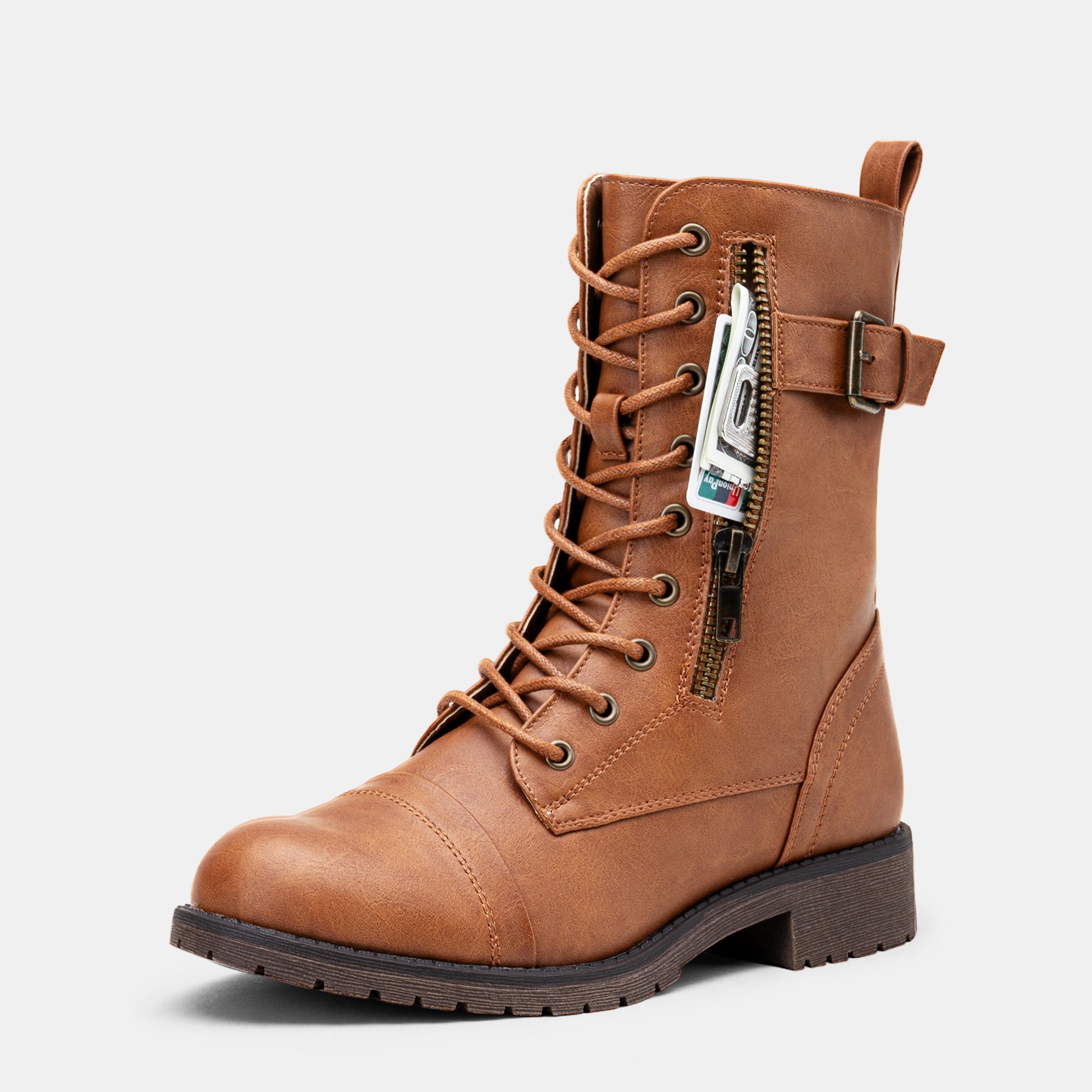 Vepose Women's 928+929+929L Military Combat Boots Mid Calf Boots+