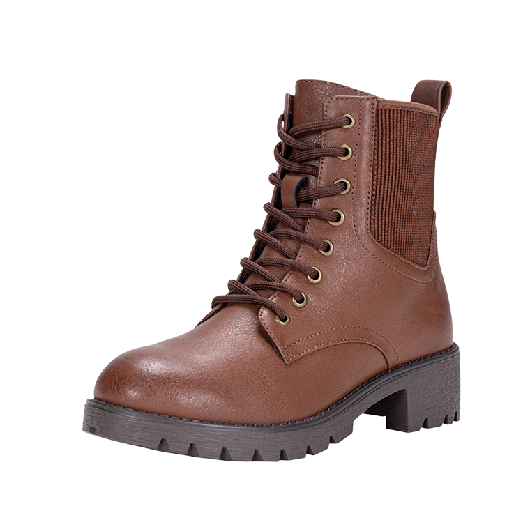 Vepose Womens' 916+919  Ankle Boots Combat Boots Lace-up Booties with Inside Zipper