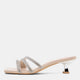 Vepose 6100 Women's Sparkly Rhinestone Kitten Heels Sandals