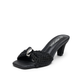 Vepose 6102+6103 Embellished Woven Raffia Heeled Sandals