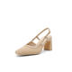 Vepose 6106 Women's Mesh Raffia Chunky Block Heel Sandals