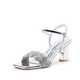 Vepose  6123 Women's Sparkly Band Heeled Sandals