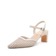 Vepose 6107 Women's Mesh Woven Raffia Pointed Toe Ankle Strap Sandals