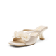 Vepose 6115  Women's Floral Satin Heeled Sandals