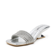 Vepose Women's 6109 Square Open Toe  Low Kitten Heel Sandals