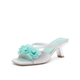 Vepose 6115  Women's Floral Satin Heeled Sandals