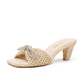 Vepose 6102+6103 Embellished Woven Raffia Heeled Sandals