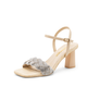 Vepose  6123 Women's Sparkly Band Heeled Sandals
