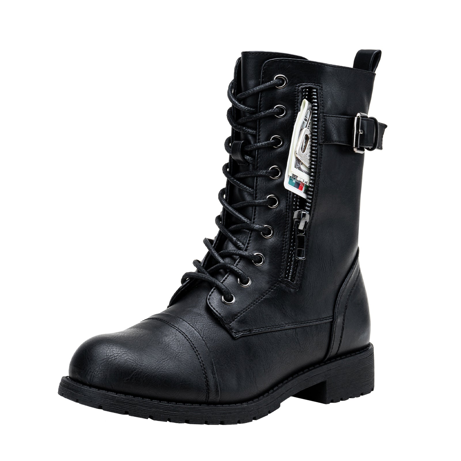 Vepose Women s 928 929 Military Combat Boots Mid Calf Boots with Card VEPOSE SHOES