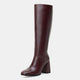 Vepose 9530 Women's Knee High Chunky Boots