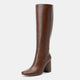 Vepose Women's 9577 Knee High Squared Toe Boots