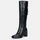 Vepose 9572 Women's Chunky Square Toe  Stacked Low Heel Knee High Boots