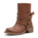 Vepose 9218 Women's Ankle Booties with Block Heel