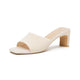 Vepose 6108 Women's Slip On Knit Mesh Woven Mules Heeled  Sandals