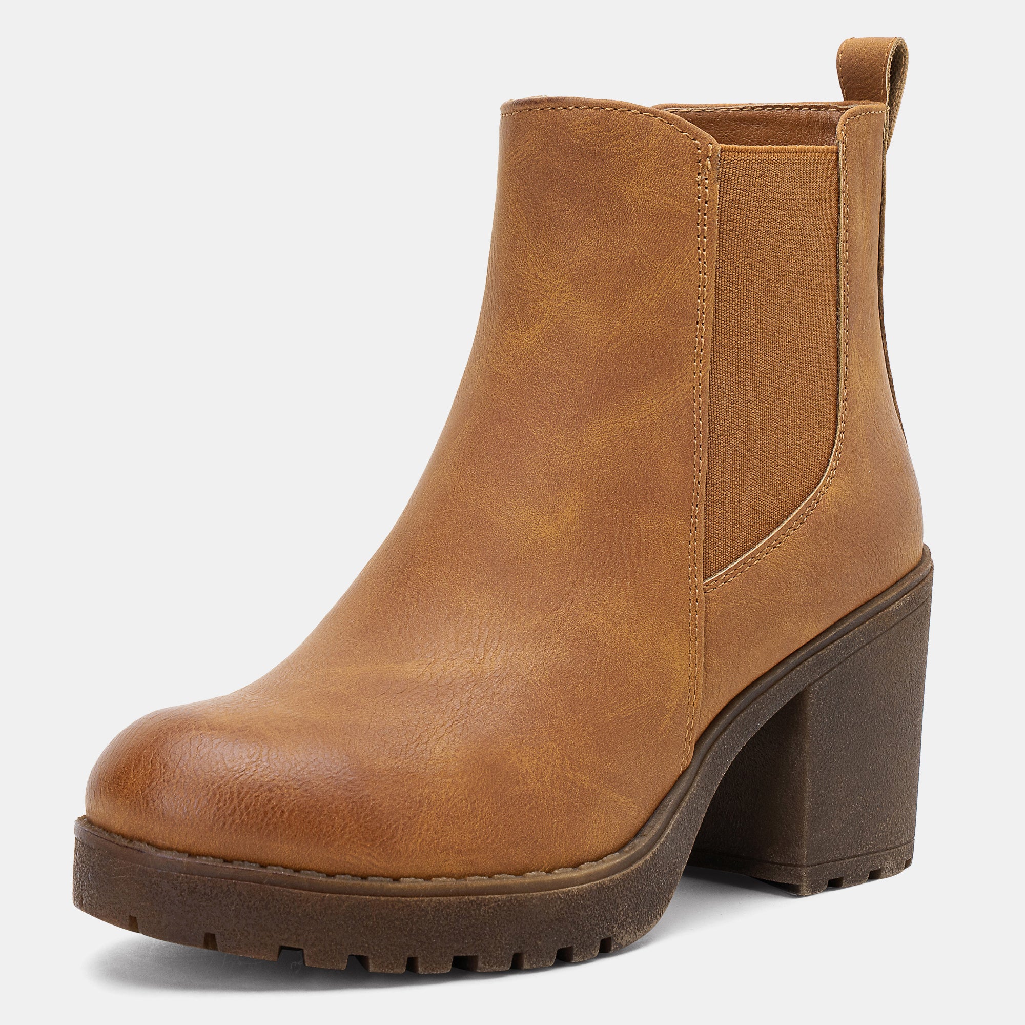 Vepose Women's 999 Fashion Platform Chunky Low Heel Chelsea Boots Ankle Booties