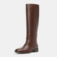 Vepose 9509 Black Square Toe Knee High Boots