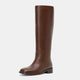 Vepose 9509 Black Square Toe Knee High Boots
