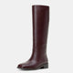 Vepose 9509 Black Square Toe Knee High Boots