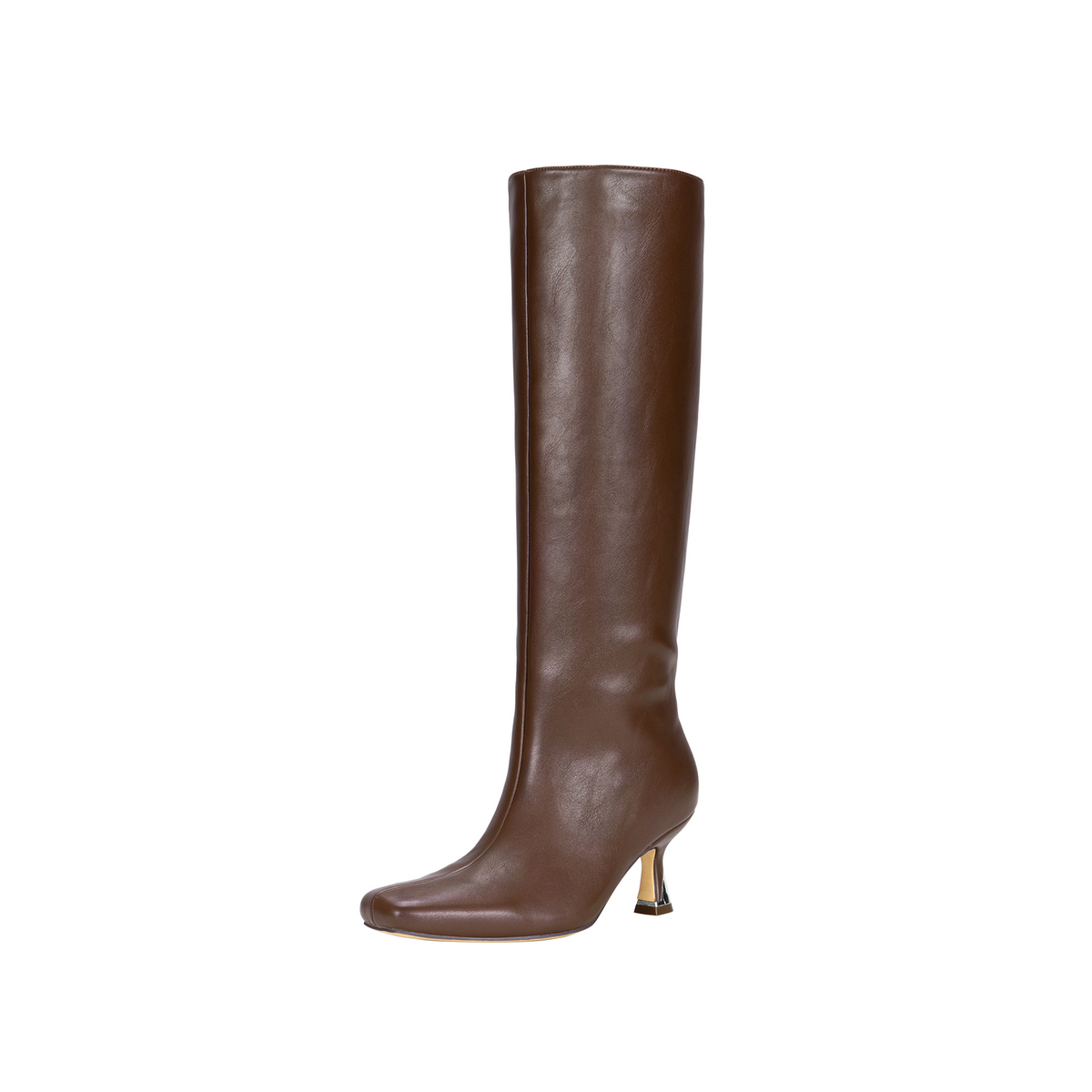 Vepose 9528 Square Toe Knee High Boots for Women with Kitten Low Heel ...