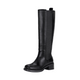 Vepose Women's 9566 Pull-on Elastic Band Low Heel Knee-High Boots