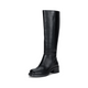 Vepose 9567 Women's Platform Low Heel Round Toe  Knee-High Boots