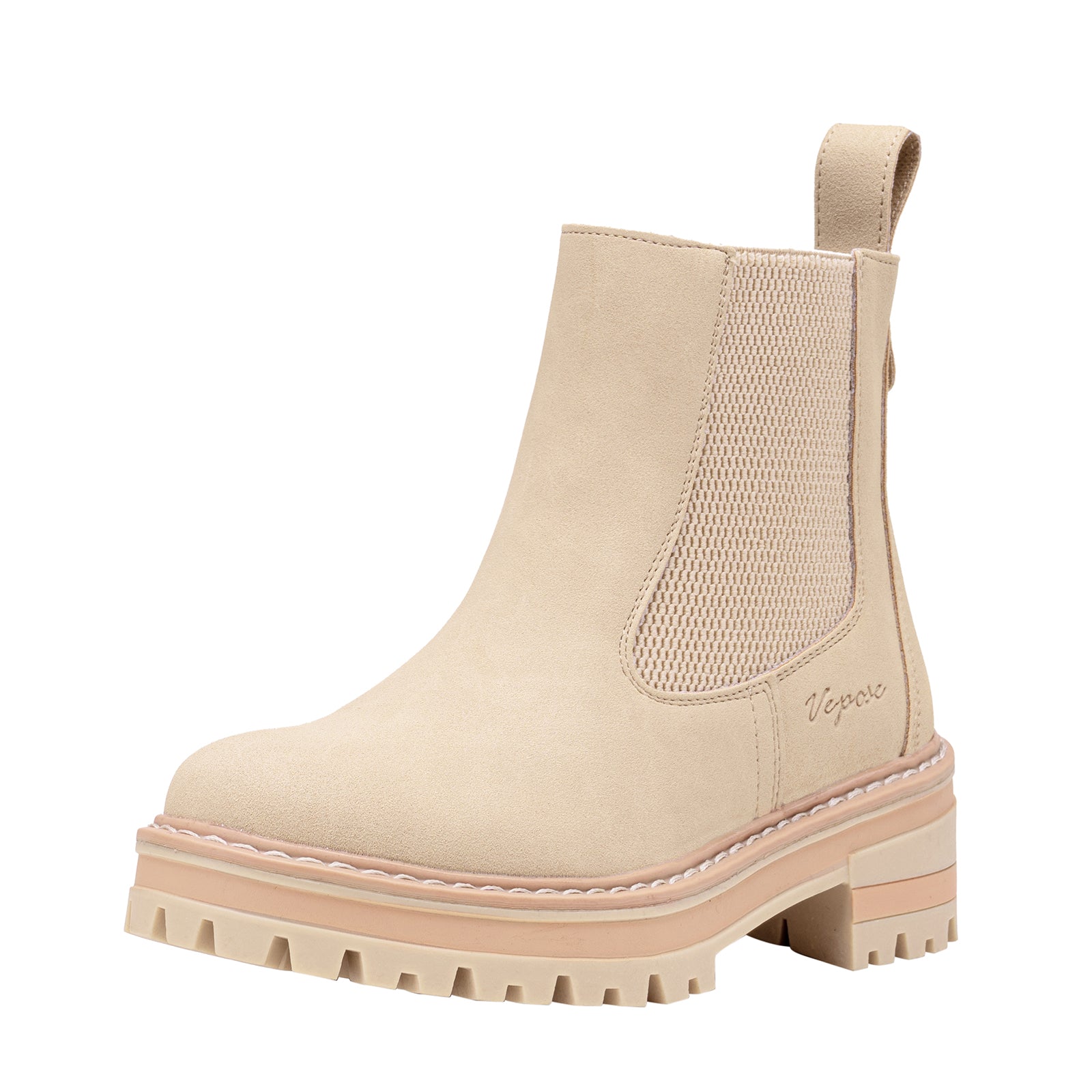 Vepose Women's 9608 Chelsea Lug Sole Casual Outdoor Boots Ankle Bootie –  VEPOSE SHOES