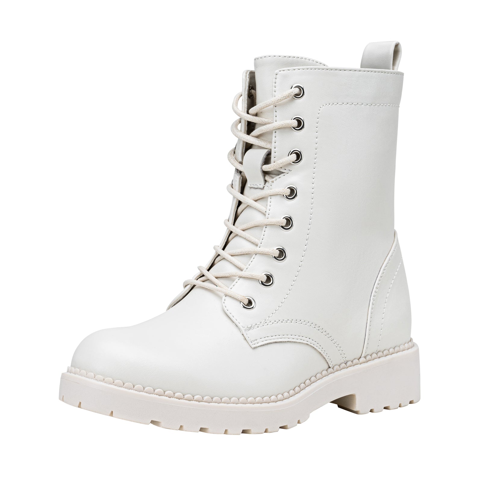 Lace up ankle boots white deals