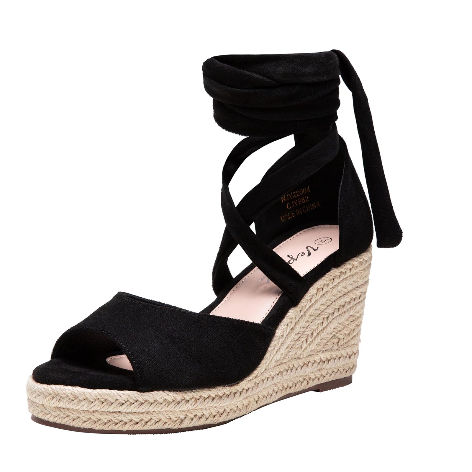 Black espadrille shops platform wedges