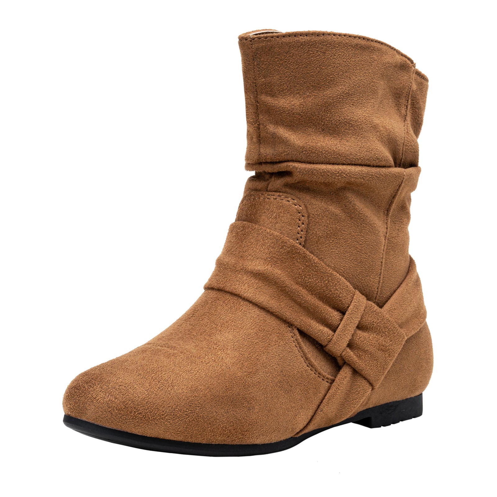 Ankle Boots Women's Shoes Without Heels Oyedens Slouch Mid