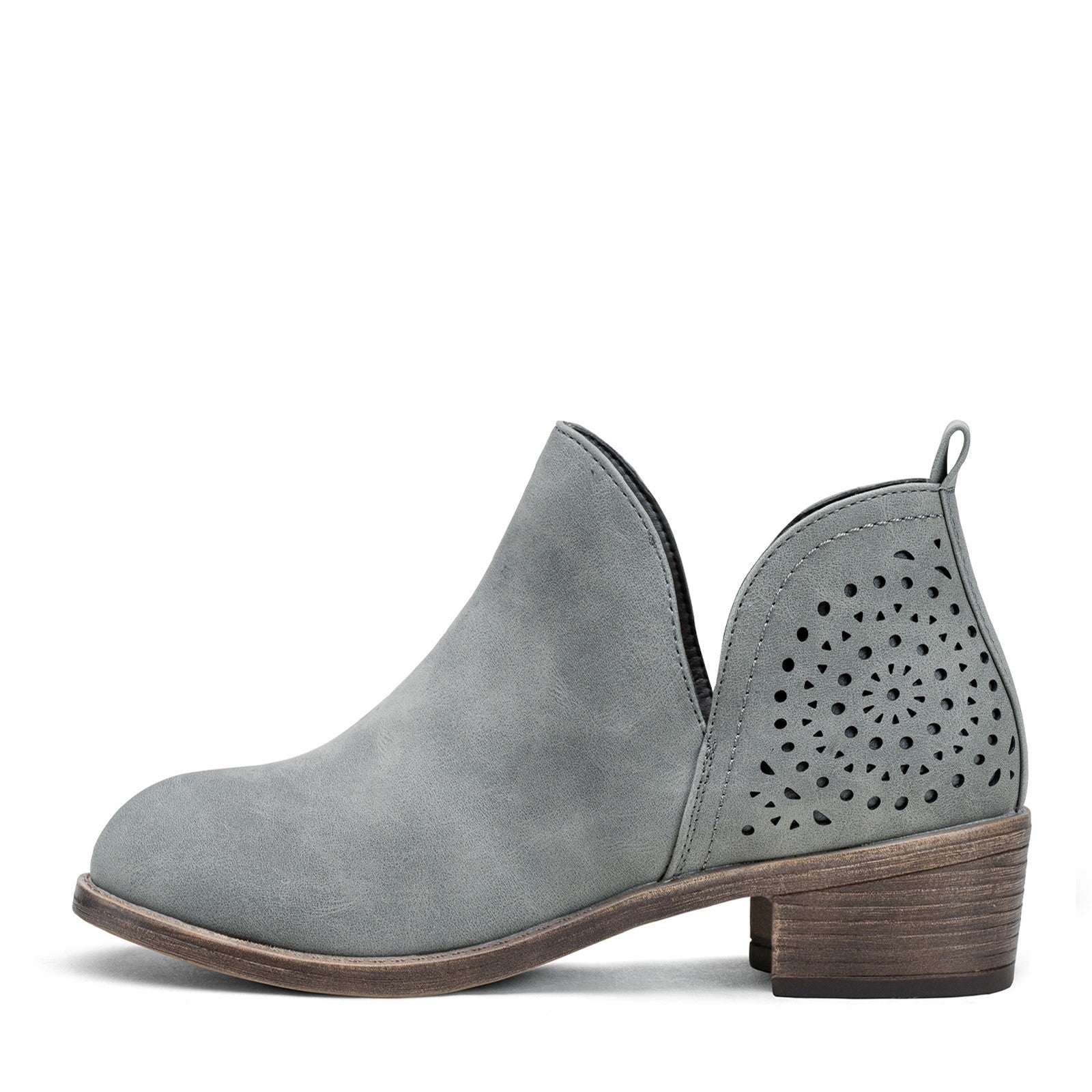 Gray perforated booties best sale