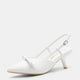 Vepose 6126 Women's Pointed Toe Elegant Floral Slingback Kitten Heels Sandals